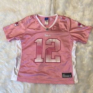 NFL Patriots Brady Pink Jersey side XL